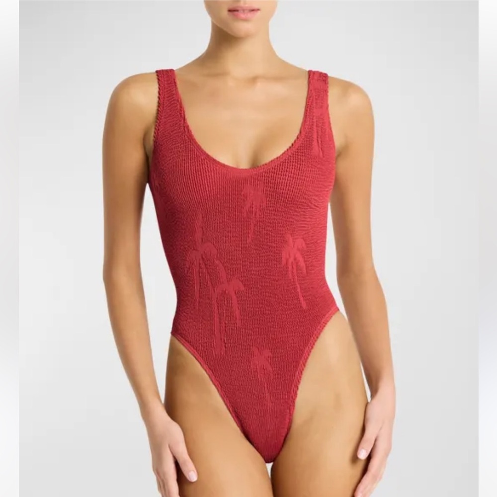Bond-Eye Palm Tree Red One Piece